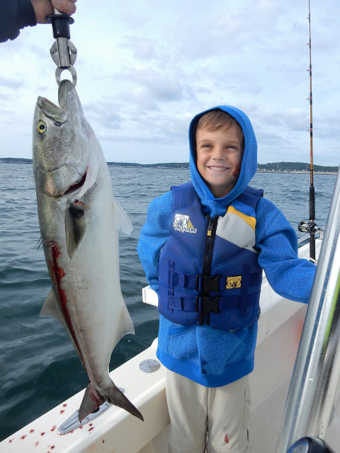 Parker's 1st bluefish!